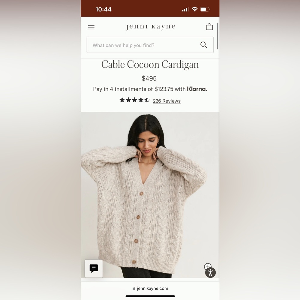 Jenni Kayne Cable Cocoon cardigan